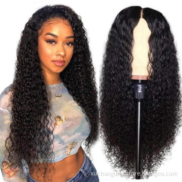 Uniky Wholesale Jerry Curly Front Lace Human Hair Wig Natural Long Raw Brazilian Hair Full Front Lace Wig For Women